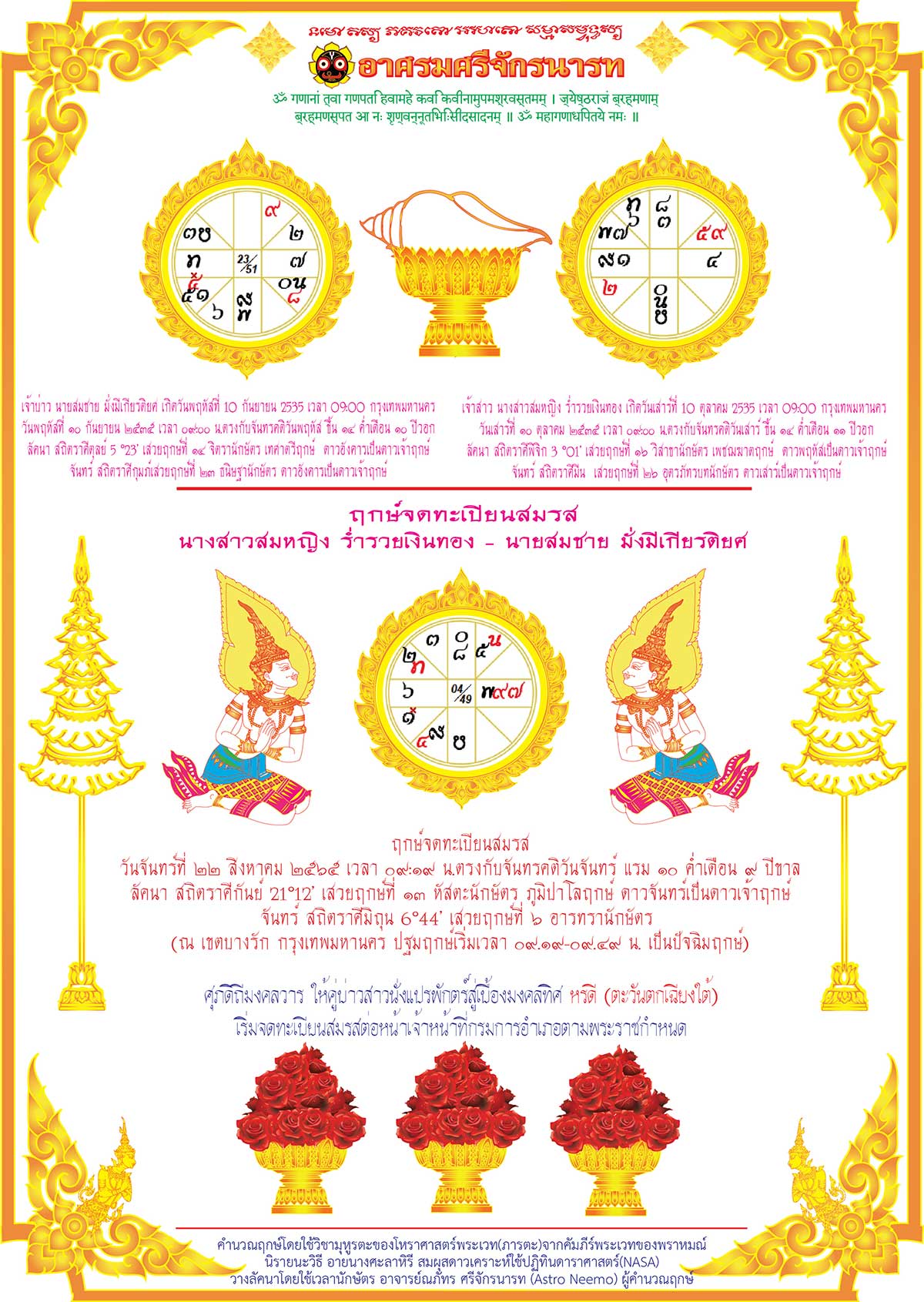 Auspicious time Marriage registration astroneemo.net